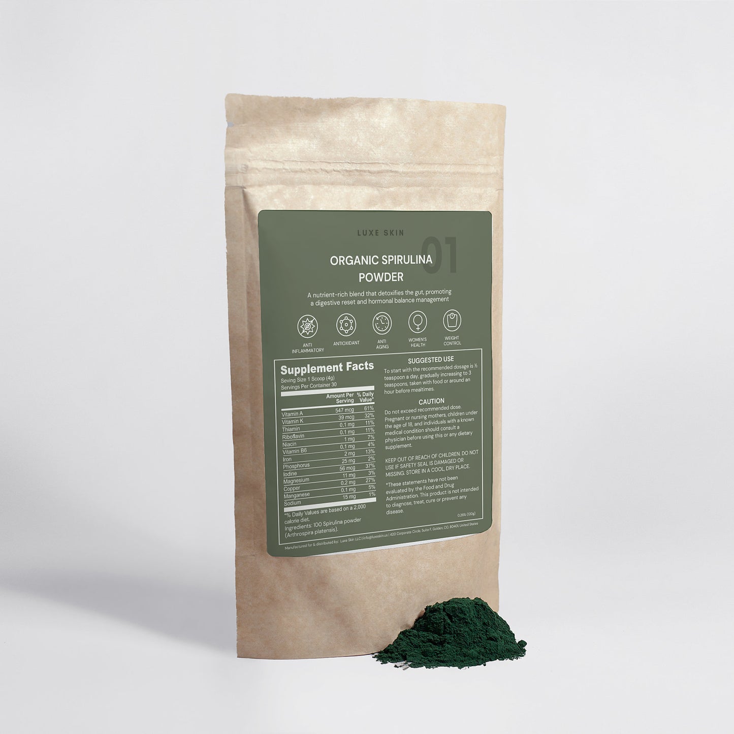 Inner Glow Boost - Organic Spirulina Powder